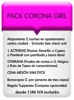 tumiticadespedida pack corona girl - Despedidas de soltero y soltera en Salamanca